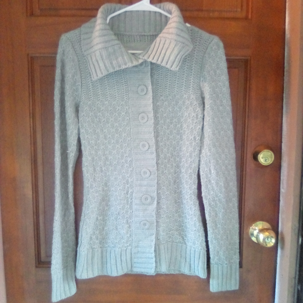 Arizona Jean Company Heather Gray Knit Cardigan